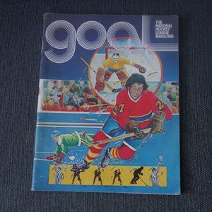 Vintage GOAL NHL Magazine Atlanta Flames Philadelphia Flyers Sun April 3 1977